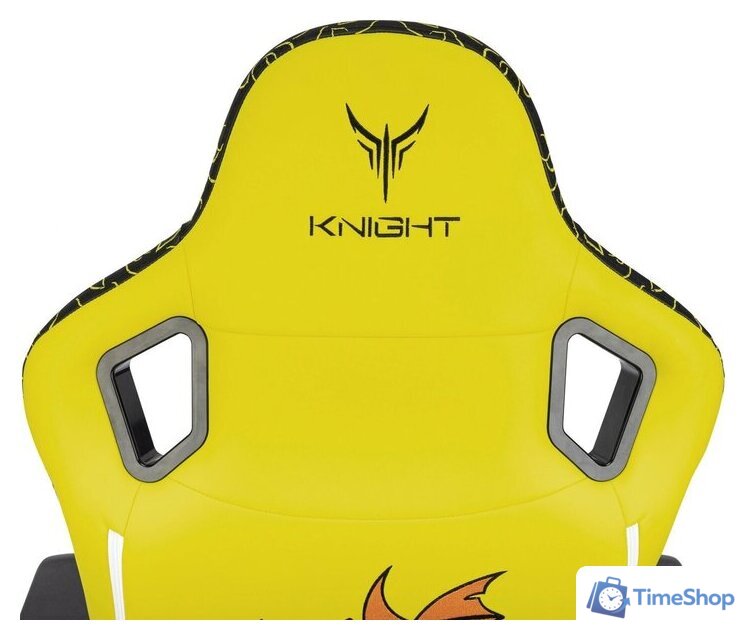 Игровое (геймерское) кресло Knight Craft Dragon (желтый экокожа) - Изображение №5 — Интернет-магазин Time-Shop