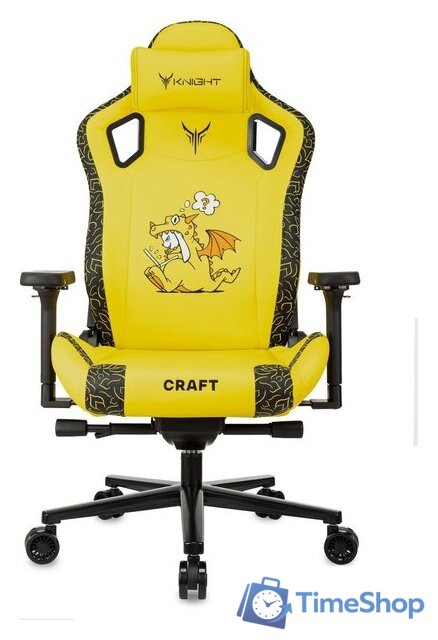 Игровое (геймерское) кресло Knight Craft Dragon (желтый экокожа) - Изображение №25 — Интернет-магазин Time-Shop