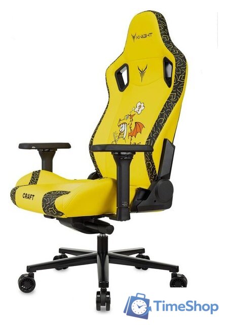 Игровое (геймерское) кресло Knight Craft Dragon (желтый экокожа) - Изображение №8 — Интернет-магазин Time-Shop