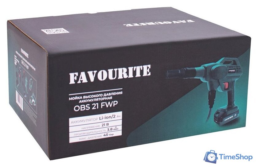 Мойка высокого давления Favourite OBS 21 FWP (с 1-им АКБ) - Изображение №3 — Интернет-магазин Time-Shop