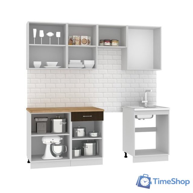 Готовая кухня Mio Tesoro Экстра-лайт 2.2 (дуб сонома/венге/мадрид) - Изображение №3 — Интернет-магазин Time-Shop