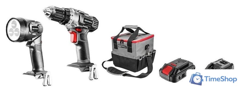  GRAPHITE 58G016 (шуруповерт, фонарь, 1 АКБ, сумка) - Изображение №3 — Интернет-магазин Time-Shop