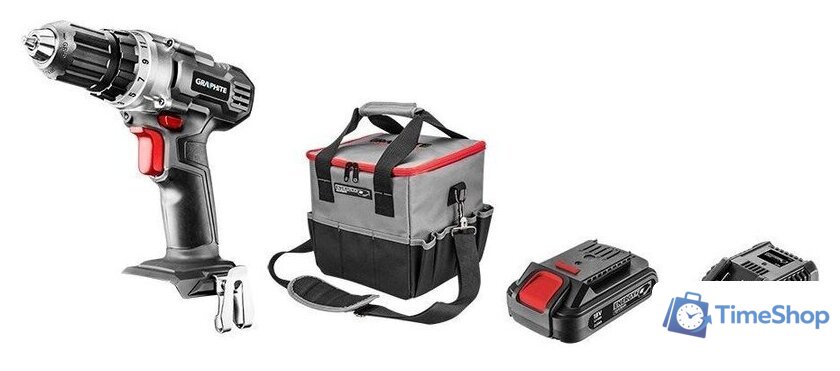  GRAPHITE 58G016 (шуруповерт, фонарь, 1 АКБ, сумка) - Изображение №4 — Интернет-магазин Time-Shop