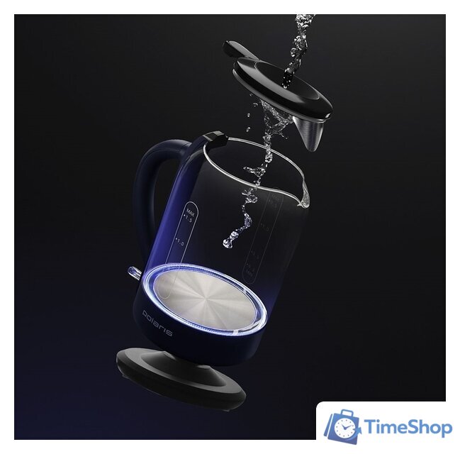 Электрический чайник Polaris PWK 1759CGL (черный) - Изображение №6 — Интернет-магазин Time-Shop