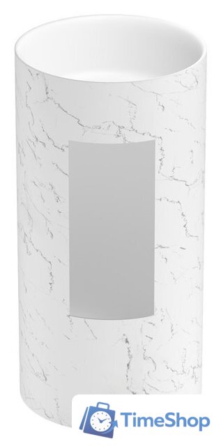 Умывальник Wellsee Chalice Perfection 230619000 (отдельностоящий, без отверстия под смеситель, цвет матовый белый мрамор/глянцевый белый) - Изображение №3 — Интернет-магазин Time-Shop