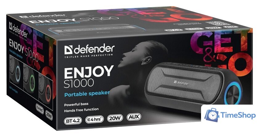 Беспроводная колонка Defender Enjoy S1000 (черный) - Изображение №5 — Интернет-магазин Time-Shop