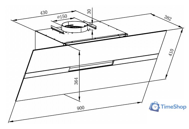 Кухонная вытяжка MAUNFELD Mersey 90 (нержавеющая сталь\черное стекло) - Изображение №18 — Интернет-магазин Time-Shop