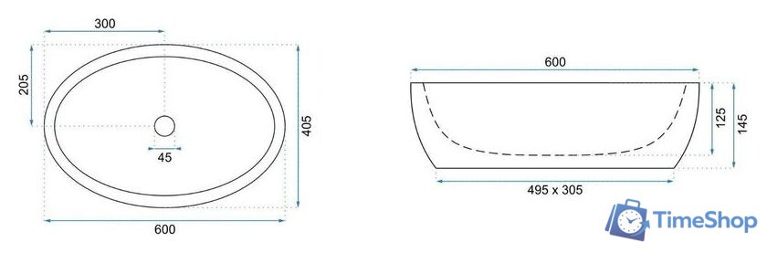 Умывальник Rea Meryl (белый/золотой) - Изображение №5 — Интернет-магазин Time-Shop