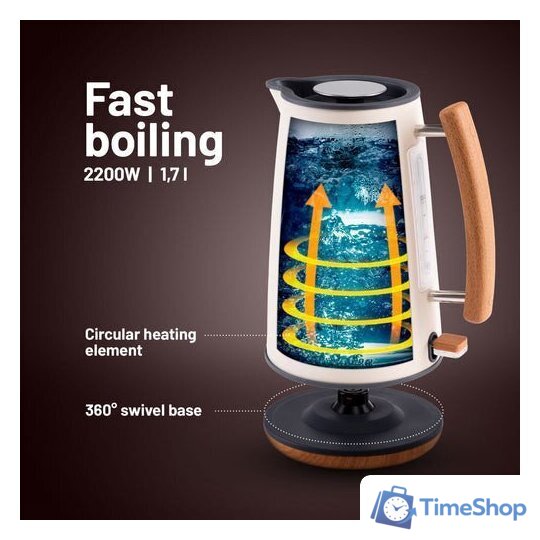 Электрический чайник Lauben 17CR - Изображение №3 — Интернет-магазин Time-Shop