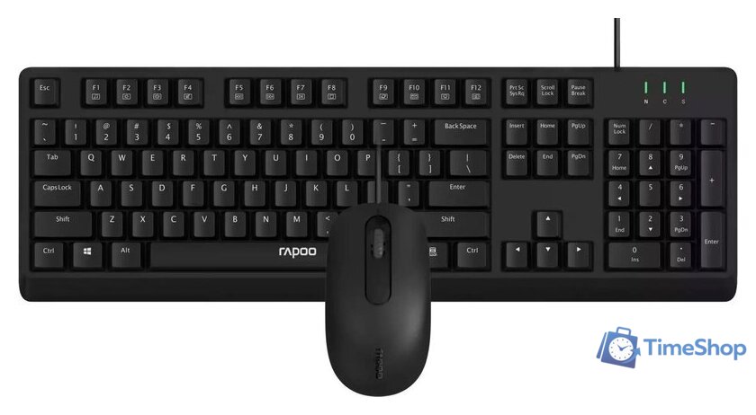 Офисный набор Rapoo NX1500 (черный) - Изображение №3 — Интернет-магазин Time-Shop