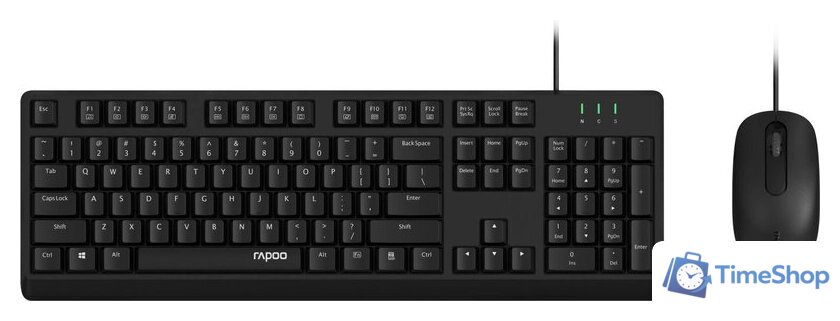Офисный набор Rapoo NX1500 (черный) - Изображение №1 — Интернет-магазин Time-Shop
