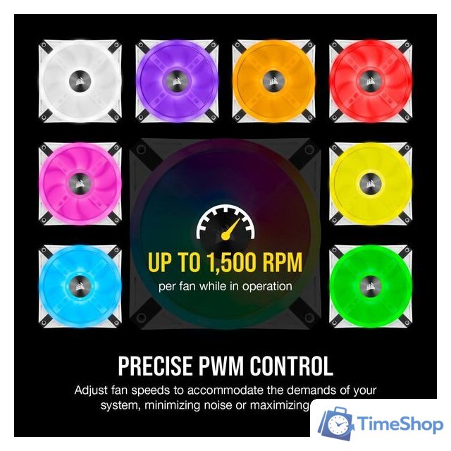 Комплект вентиляторов для корпуса Corsair iCUE QL140 RGB White Dual Pack CO-9050106-WW - Изображение №18 — Интернет-магазин Time-Shop