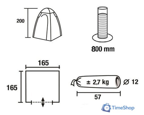 Палатка для душа и туалета Green Glade Ardo - Изображение №3 — Интернет-магазин Time-Shop