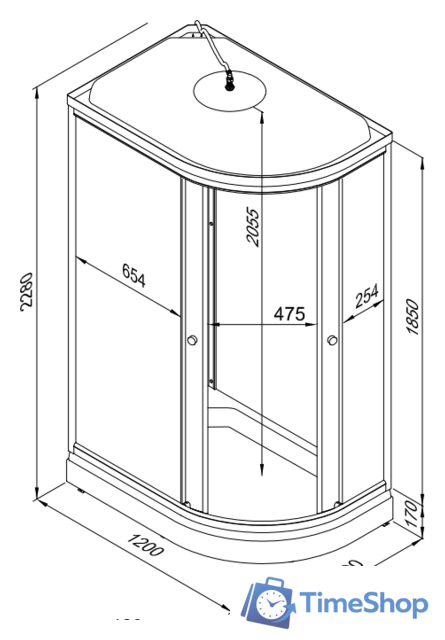 Душевая кабина Triton Коралл А3 120x80 L (мозаика) - Изображение №12 — Интернет-магазин Time-Shop