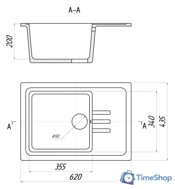 Кухонная мойка Gerhans B15 (оникс) - Изображение №2 — Интернет-магазин Time-Shop