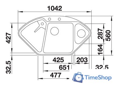 Кухонная мойка Blanco Delta II-F (кофе) - Изображение №3 — Интернет-магазин Time-Shop