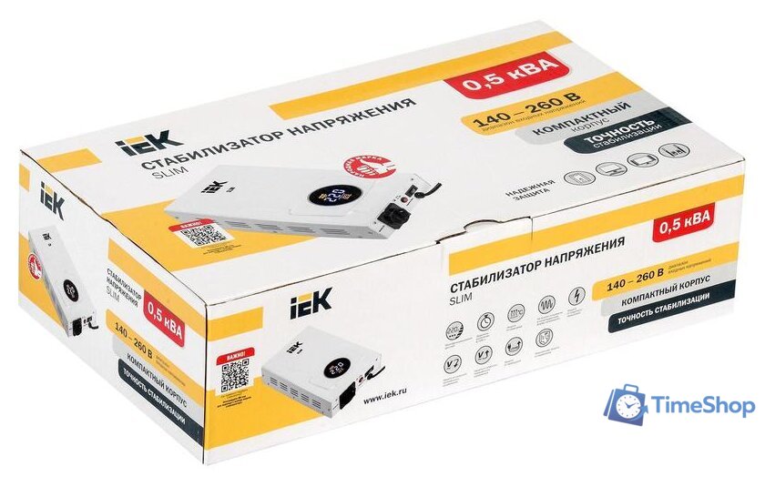Стабилизатор напряжения IEK Slim 0,5кВА - Изображение №2 — Интернет-магазин Time-Shop