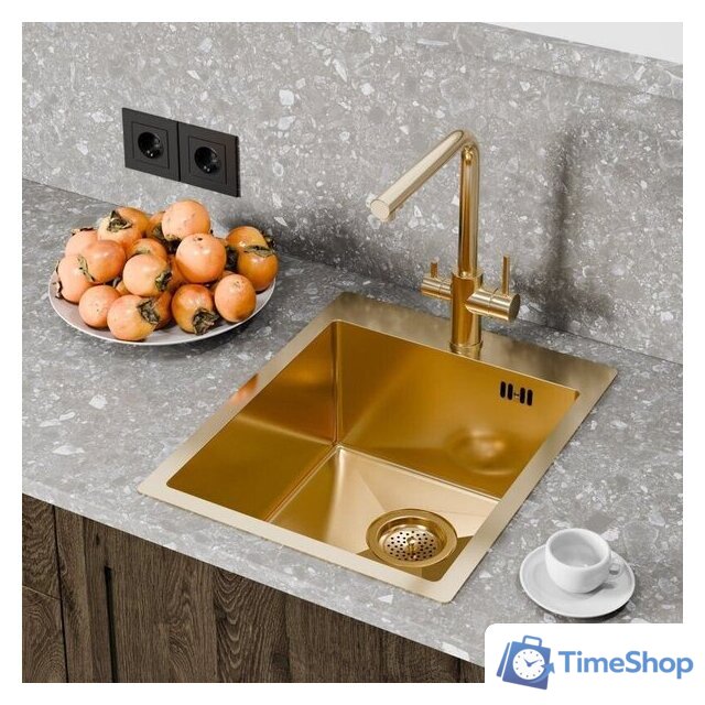 Кухонная мойка Floracio Steel F.4151.GD - Изображение №2 — Интернет-магазин Time-Shop