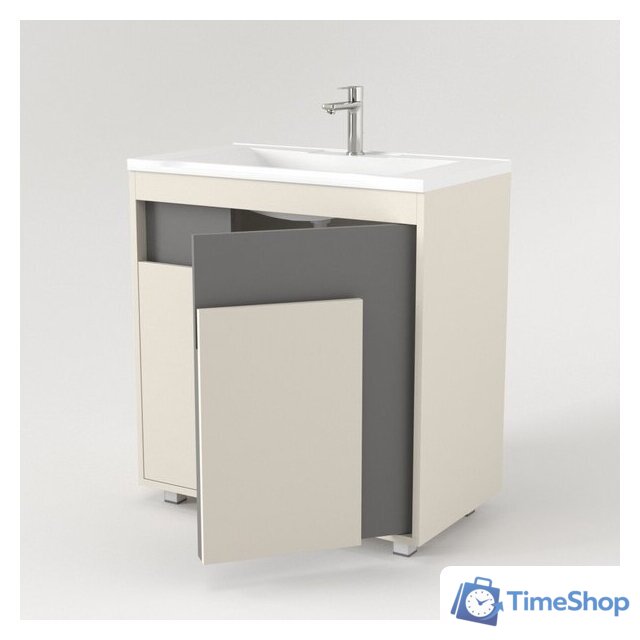  Дабер Тумба под умывальник 015 Тобага/Эридан 80 Т15.8Т.0.19 (бежевый/серый) - Изображение №2 — Интернет-магазин Time-Shop
