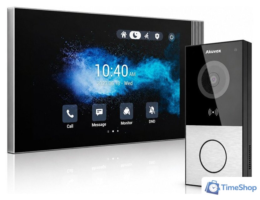 Комплект видеодомофона Akuvox S562 (серый) + E12S - Изображение №1 — Интернет-магазин Time-Shop