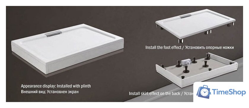 Душевой поддон WeltWasser TRS 10070 Stone-WT 100x70 - Изображение №3 — Интернет-магазин Time-Shop