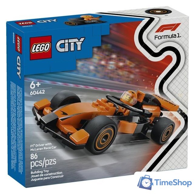 Конструктор LEGO City 60442 Пилот Формулы-1 на гоночном автомобиле McLaren - Изображение №1 — Интернет-магазин Time-Shop