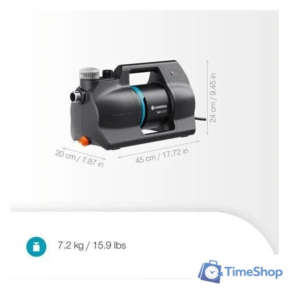 Садовый насос Gardena 4600 Silent 9070-20 - Изображение №5 — Интернет-магазин Time-Shop