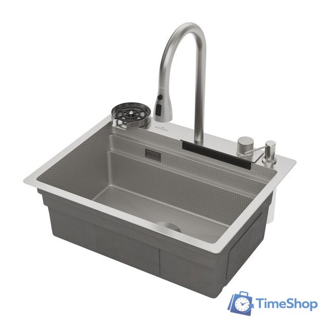 Кухонная мойка Roxen Stage Plus 560250-60-S многофункциональная 8 в 1 (60*48/текстурный сатин) - Изображение №4 — Интернет-магазин Time-Shop