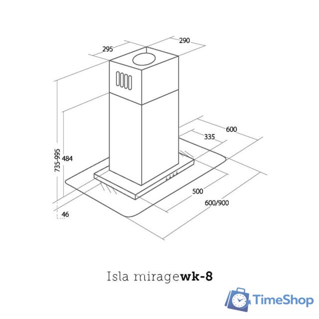 Кухонная вытяжка Akpo Isla Mirage 60 WK-9 - Изображение №3 — Интернет-магазин Time-Shop