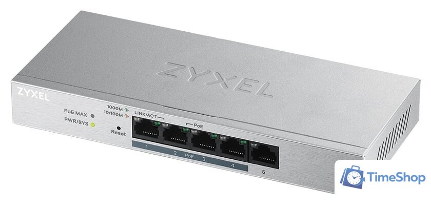 Настраиваемый коммутатор Zyxel GS1200-5HP v2 - Изображение №1 — Интернет-магазин Time-Shop