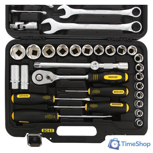 Универсальный набор инструментов Berger BG042-12 (42 предмета) - Изображение №2 — Интернет-магазин Time-Shop