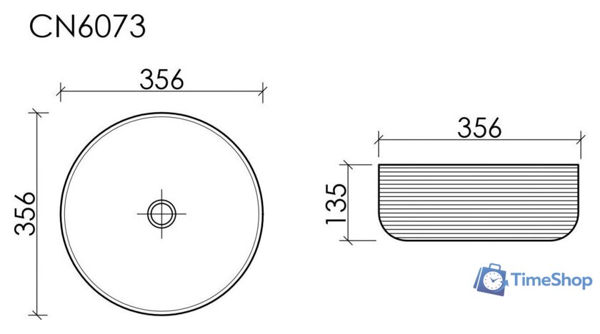 Умывальник Ceramica Nova CN6073 (белый) - Изображение №7 — Интернет-магазин Time-Shop