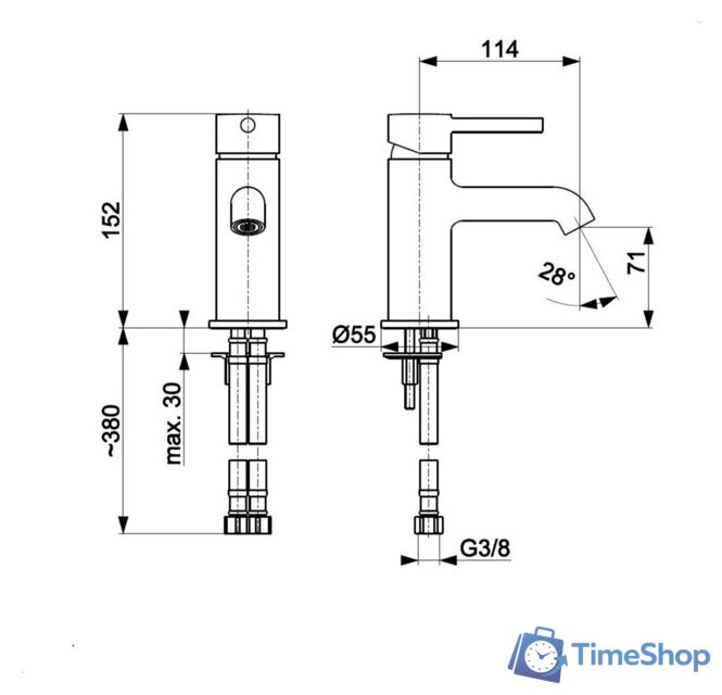 Смеситель KFA Armatura Moza 503281534 - Изображение №4 — Интернет-магазин Time-Shop