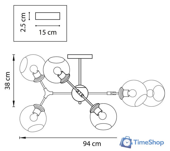 Люстра средней высоты Lightstar Beta 785066 - Изображение №5 — Интернет-магазин Time-Shop
