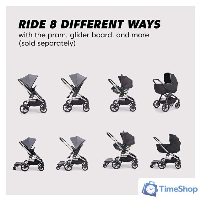 Универсальная коляска Baby Jogger City Sights (dark slate) - Изображение №3 — Интернет-магазин Time-Shop