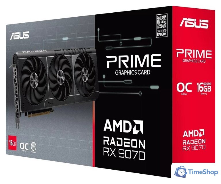 Видеокарта ASUS Prime Radeon RX 9070 Evo OC Edition 16GB GDDR6 PRIME-RX9070-O16G-EVO - Изображение №11 — Интернет-магазин Time-Shop