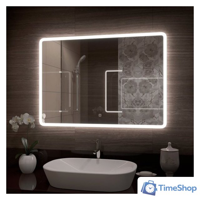  Континент Зеркало Demure Led 100x70 (часы слева) - Изображение №2 — Интернет-магазин Time-Shop