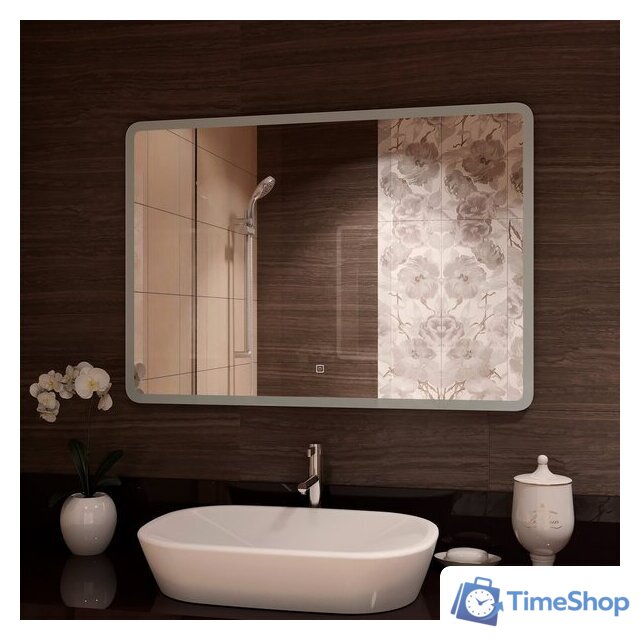  Континент Зеркало Demure Led 100x70 (часы слева) - Изображение №3 — Интернет-магазин Time-Shop