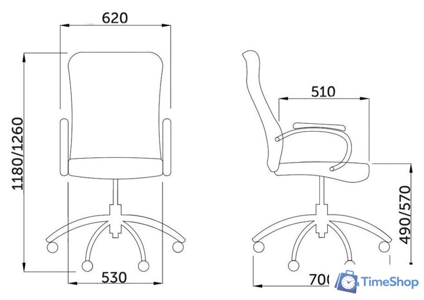Офисное кресло AksHome Star Eco (черный) - Изображение №2 — Интернет-магазин Time-Shop