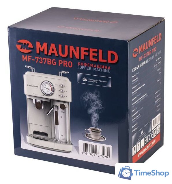 Рожковая кофеварка MAUNFELD MF-737BG Pro - Изображение №16 — Интернет-магазин Time-Shop