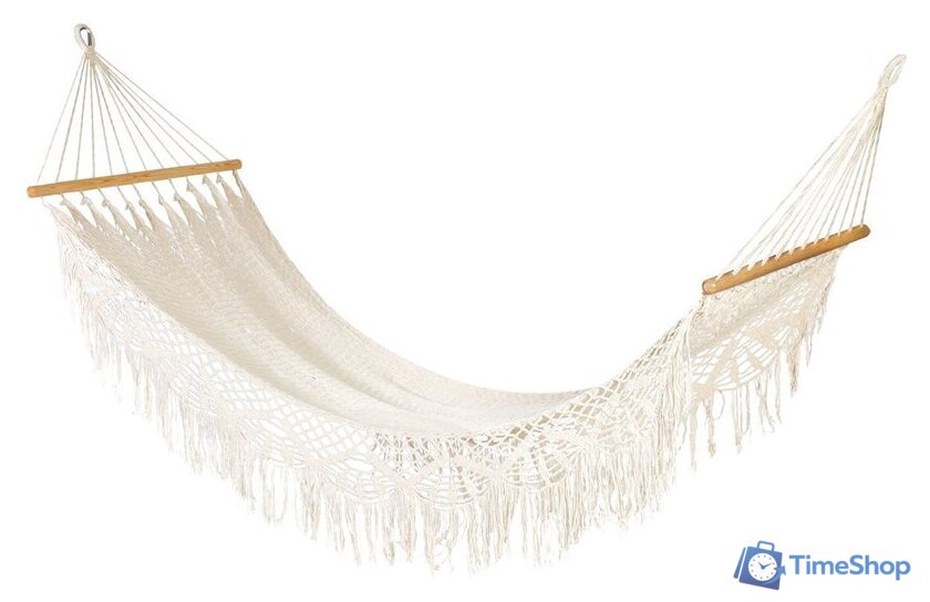 Дачный гамак Home4you El Tunco с кружевом (белый) - Изображение №1 — Интернет-магазин Time-Shop