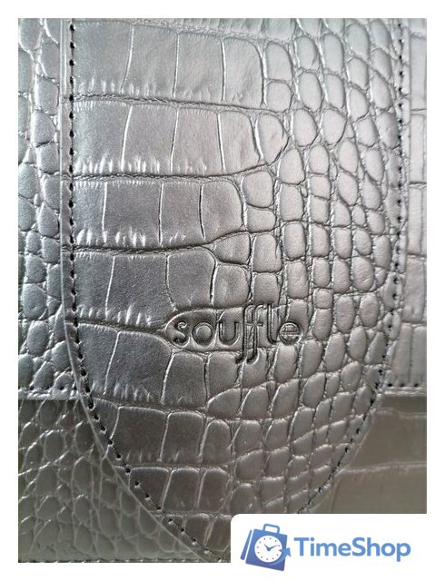 Женская сумка Souffle 249 2495001 (черный кайман эластичный) - Изображение №6 — Интернет-магазин Time-Shop