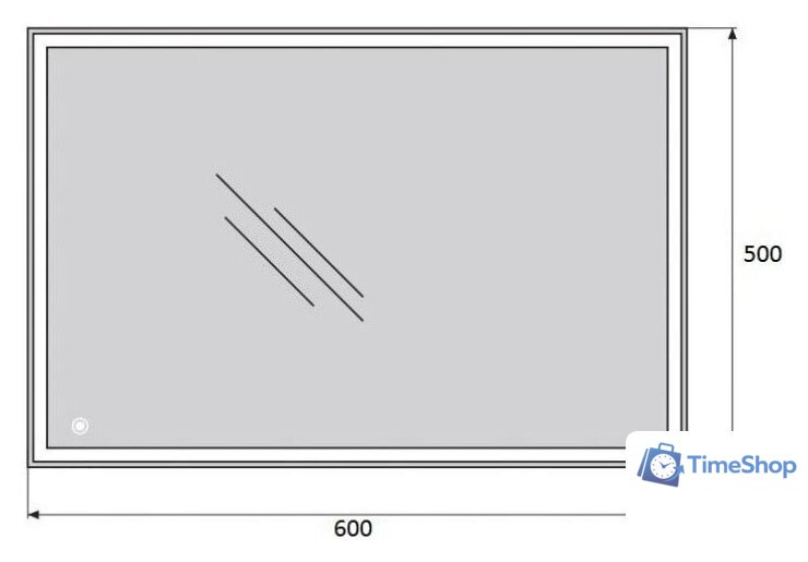  BelBagno Зеркало SPC-GRT-500-600-LED-TCH - Изображение №2 — Интернет-магазин Time-Shop