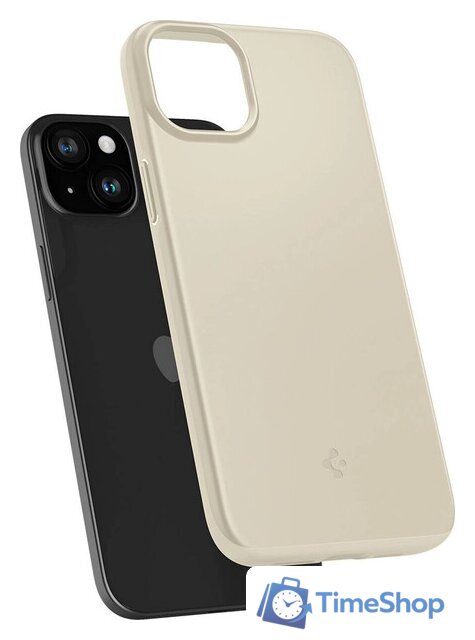 Чехол для телефона Spigen Thin Fit для iPhone 15 ACS06782 (бежевый) - Изображение №3 — Интернет-магазин Time-Shop