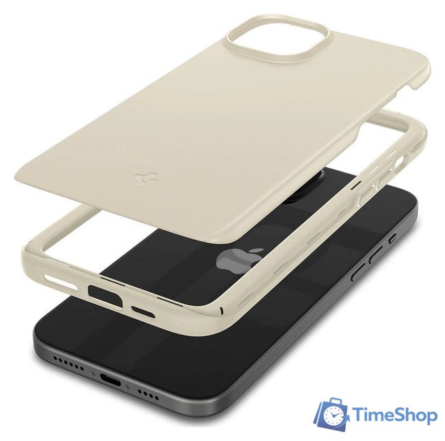 Чехол для телефона Spigen Thin Fit для iPhone 15 ACS06782 (бежевый) - Изображение №2 — Интернет-магазин Time-Shop