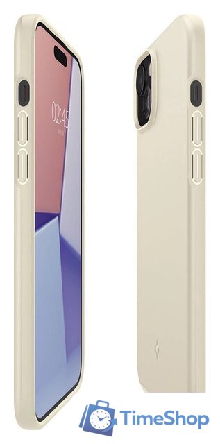 Чехол для телефона Spigen Thin Fit для iPhone 15 ACS06782 (бежевый) - Изображение №4 — Интернет-магазин Time-Shop