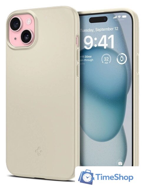 Чехол для телефона Spigen Thin Fit для iPhone 15 ACS06782 (бежевый) - Изображение №1 — Интернет-магазин Time-Shop