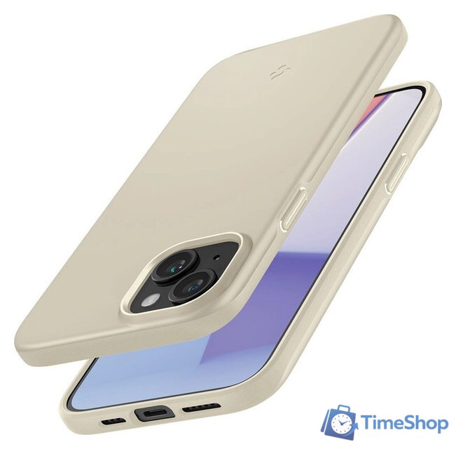 Чехол для телефона Spigen Thin Fit для iPhone 15 ACS06782 (бежевый) - Изображение №5 — Интернет-магазин Time-Shop