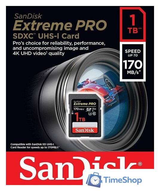 Карта памяти SanDisk Extreme PRO SDXC SDSDXXY-1T00-GN4IN 1TB - Изображение №4 — Интернет-магазин Time-Shop