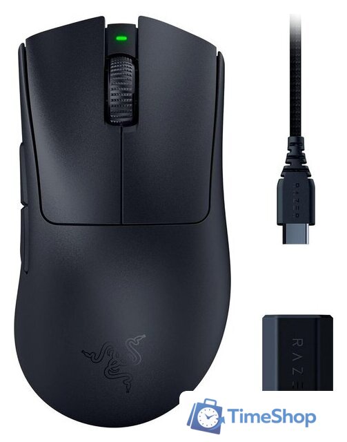 Игровая мышь Razer Deathadder V3 Pro HyperPolling Wireless Dongle Bundle - Изображение №1 — Интернет-магазин Time-Shop
